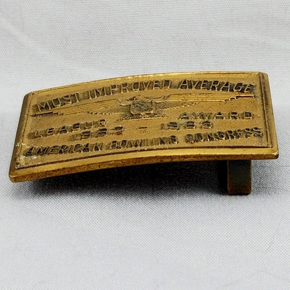 Belt Buckle American Bowling Congress 1962 -‎ 1963 League Award Most Improved